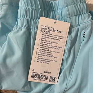 Track That Mid-Rise Lined Short 5". NWT